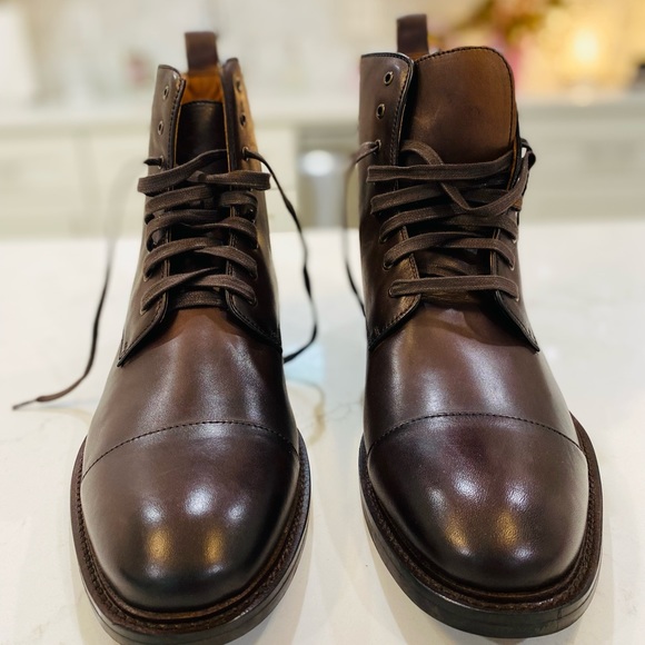 NWT Brown Cap Toe Boots main image 7
